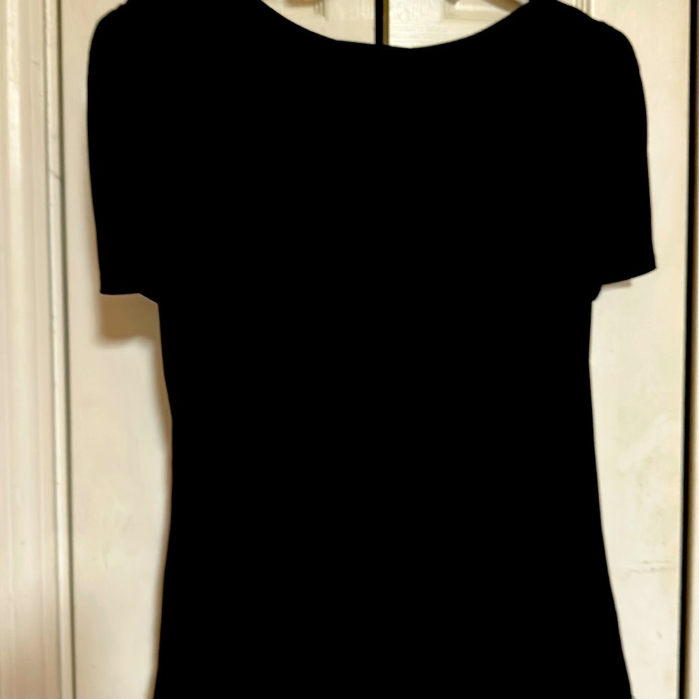 Black express shirt size large with puff sleeves